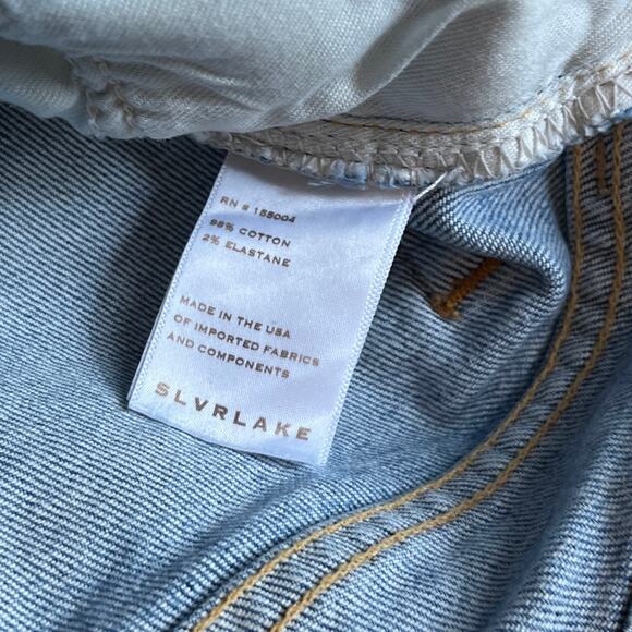 SLVRLAKE | Medium Wash Mid Rise Kick Flare Scarlett Style Jeans | Women's Sz 30 - Picture 9 of 10